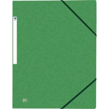 Chemise 3 rabats à élastiques TOP FILE+ en carte lustrée 4/10ème 390g vert