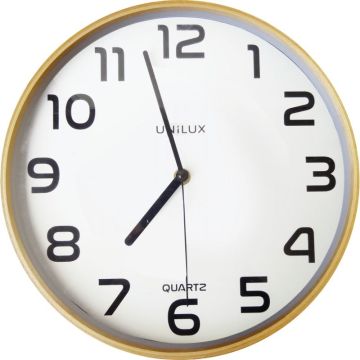 Horloge murale diamètre 31,cm bois et blanc