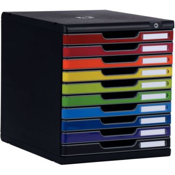 Module 10 tiroirs MODULO noir/arlequin