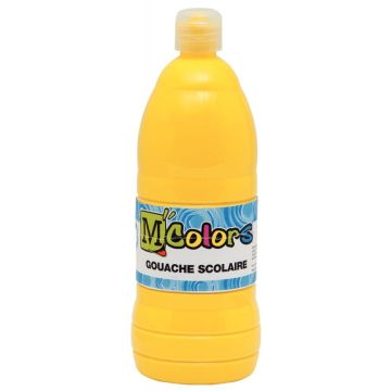 Flacon de 1 L de gouache liquide coloris jaune primaire