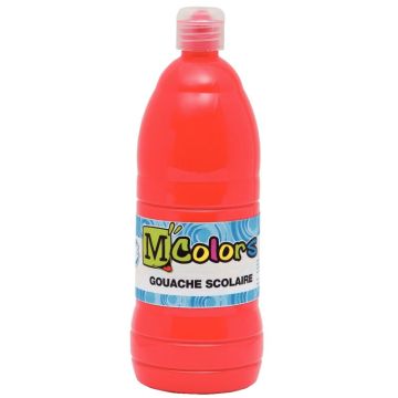 Flacon de 1 L de gouache liquide coloris rouge écarlate
