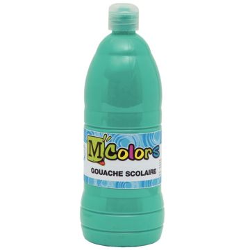 Flacon de 1 L de gouache liquide coloris vert émeraude