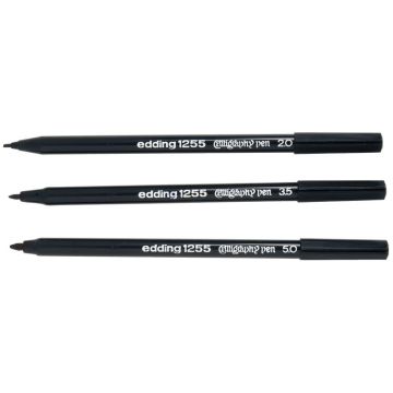 Pochette de 3 feutres de calligraphie noir