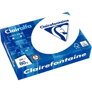 Ramette de 500 feuilles format A5 80g blanc CLAIRALFA