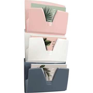 Lot de 3 corbeilles murales Minéral