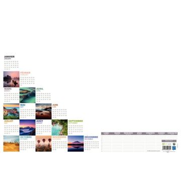 Sous-mains perpetuel calendrier 25 feuilles