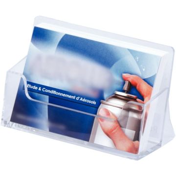 Porte-cartes de visite 1 compartiment transparent