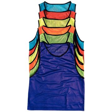 Lot de 6 chasubles taille S jaune fluo