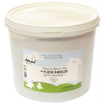 Seau de 5 kg de plâtre à mouler coloris blanc