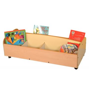 Bac à livres en bois avec roulettes 95X42X30CM