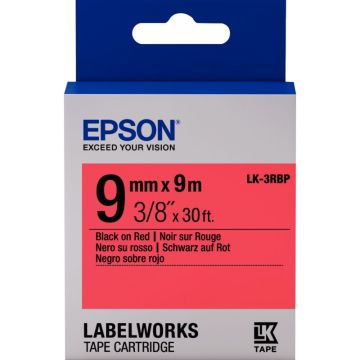 Recharge EPSONLK 9 mm x 9 m noir sur rouge