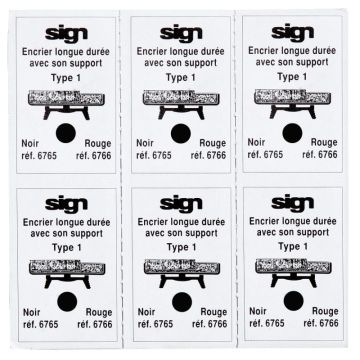 Blister de 6 recharges pré-encrées noir M6765