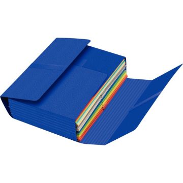 Chemise JUMBO EUROFOLIO+ avec 4 rabats et velcro, bleu