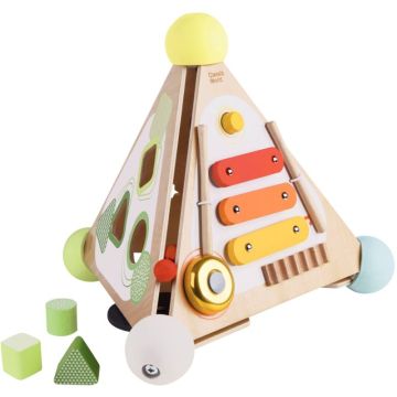 Pyramide d'activités sensorielles en bois