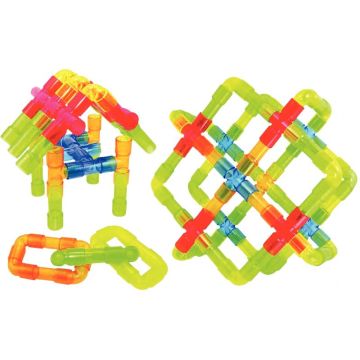 Jeu de construction TUBULO transparent 80 pièces