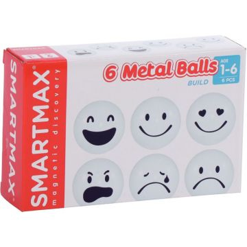 Boite de 6 boules magnétiques expressions du visage SMARTMAX