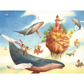 Puzzle en bois d'environ 50 pièces, l’odyssée fantastique