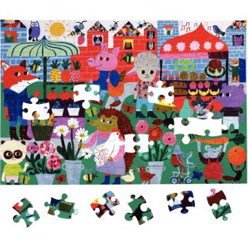 Puzzle 100 pièces EEBOO, le marché écologique