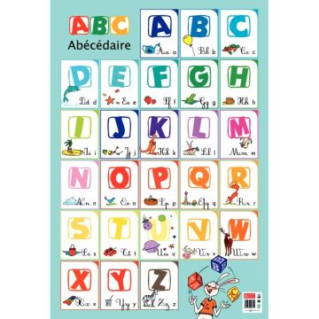 Poster en PVC 76x52cm premier alphabet