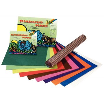 Pochette de 10 feuilles papier vitrail 20 x 30 cm couleurs assorties