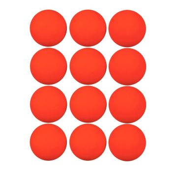 Lot de 12 balles de hockey orange