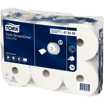 Lot de 6 rouleaux papier hygiènique T8 SMARTONE 2 plis
