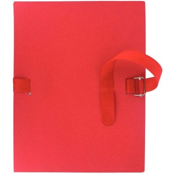 Chemise extensible toilée avec rabat, rouge