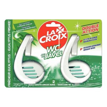 Blister 2 blocs cuvette WC javel eucalyptus