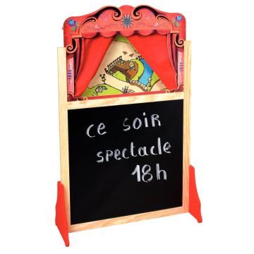Théâtre de marionnettes en bois
