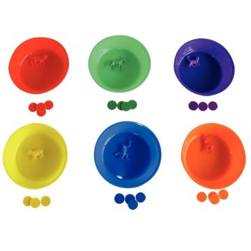 Lot de 6 plateaux de tri coloris assortis