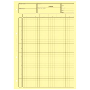 Bloc audit de 80 pages, matrice pour contrôle interne, coloris jaune