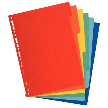 Jeu de 6 intercalaires en carte lustrée 400g, format A4