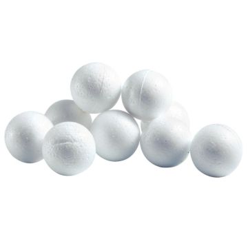 Lot de 10 boules en styropor, diamiètre 15 cm