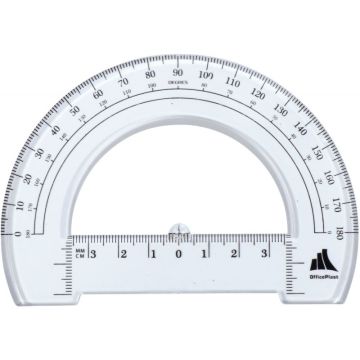 Rapporteur cristal 180° 12cm
