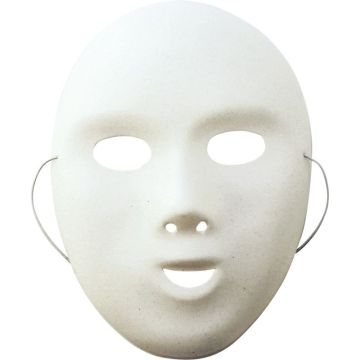 Lot de 12 masques enfants coloris blanc