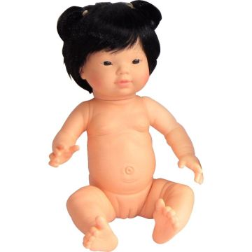 Poupée fille asiatique avec cheveux 42 cm
