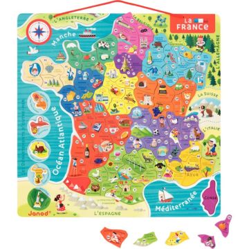 Puzzle magnétique 93 pièces, la France