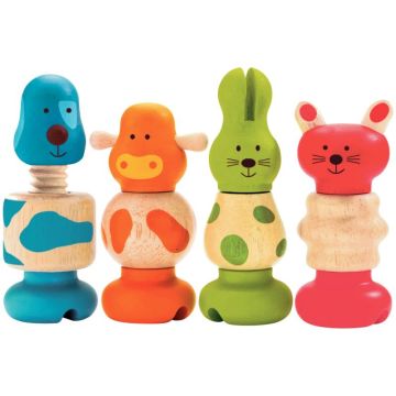 Vis-animo 12 pièces en bois