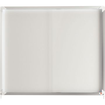 Vitrine d'intérieur portes coulissantes Premium plus fond métal 12 feuilles A4