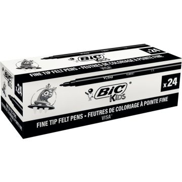 Boîte de 24 feutres Visa noir