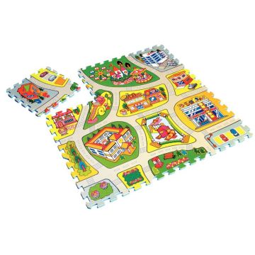 Tapis puzzle routier de sol