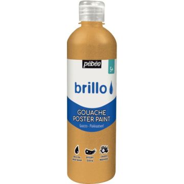 Flacon 500 ml de gouache brillante BRILLO coloris or