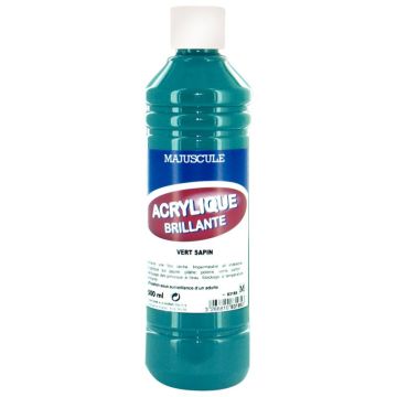 Flacon de 500 ml de peinture acrylique brillante MAJUSCULE vert sapin