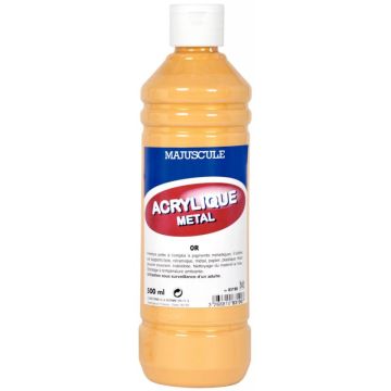 Flacon de 500 ml de peinture métallique MAJUSCULE or