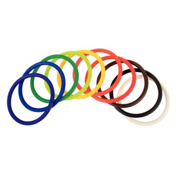 Set de 10 anneaux à lancer diamétre 16cm assortis