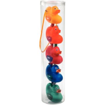 Boîte de 5 canards arc en ciel + 2 cannes