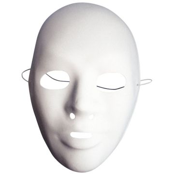 Lot de 12 masques vénitiens coloris blanc