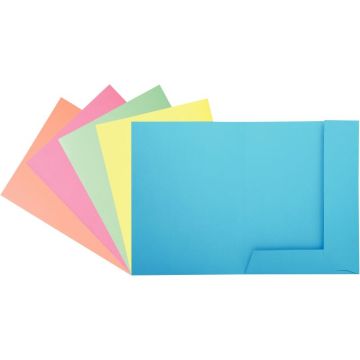 Paquet de 50 chemises 2 rabats 210g, format 24x32 cm, coloris pastel assortis