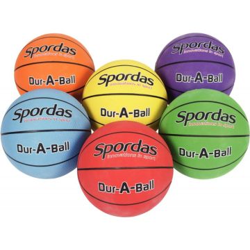 Sachet de 6 Ballons Basket Ball Taille 5 22cm  assortis