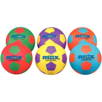 Sachet de 6 Ballons de Football Taille 4 20cm  assortis